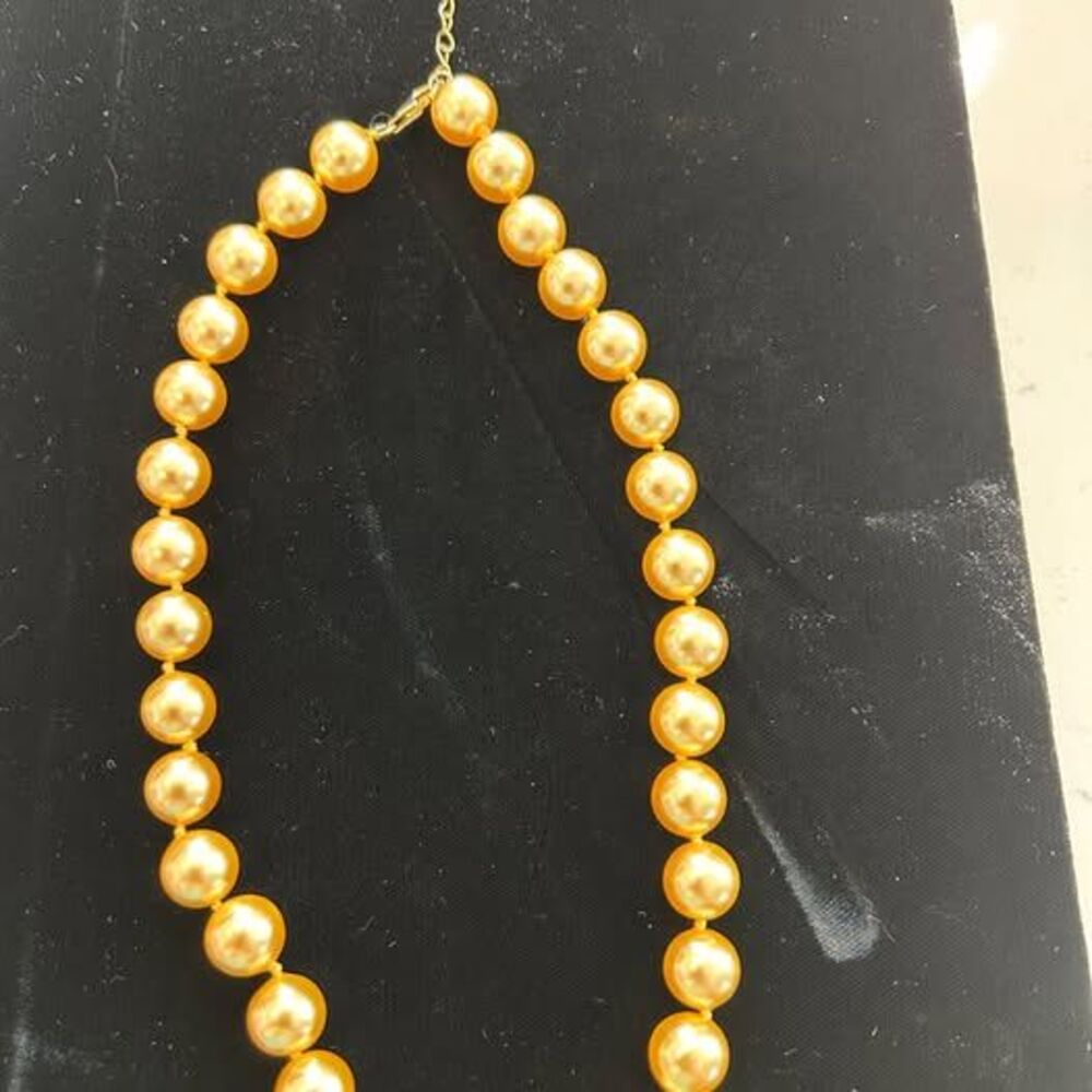 Stauer 18" Australian Pacific golden pearl necklace